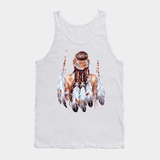 Native American Back Woman #1 Tank Top